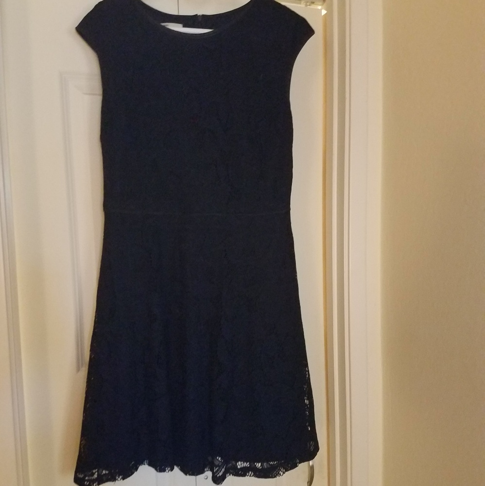 Lace overlay dress